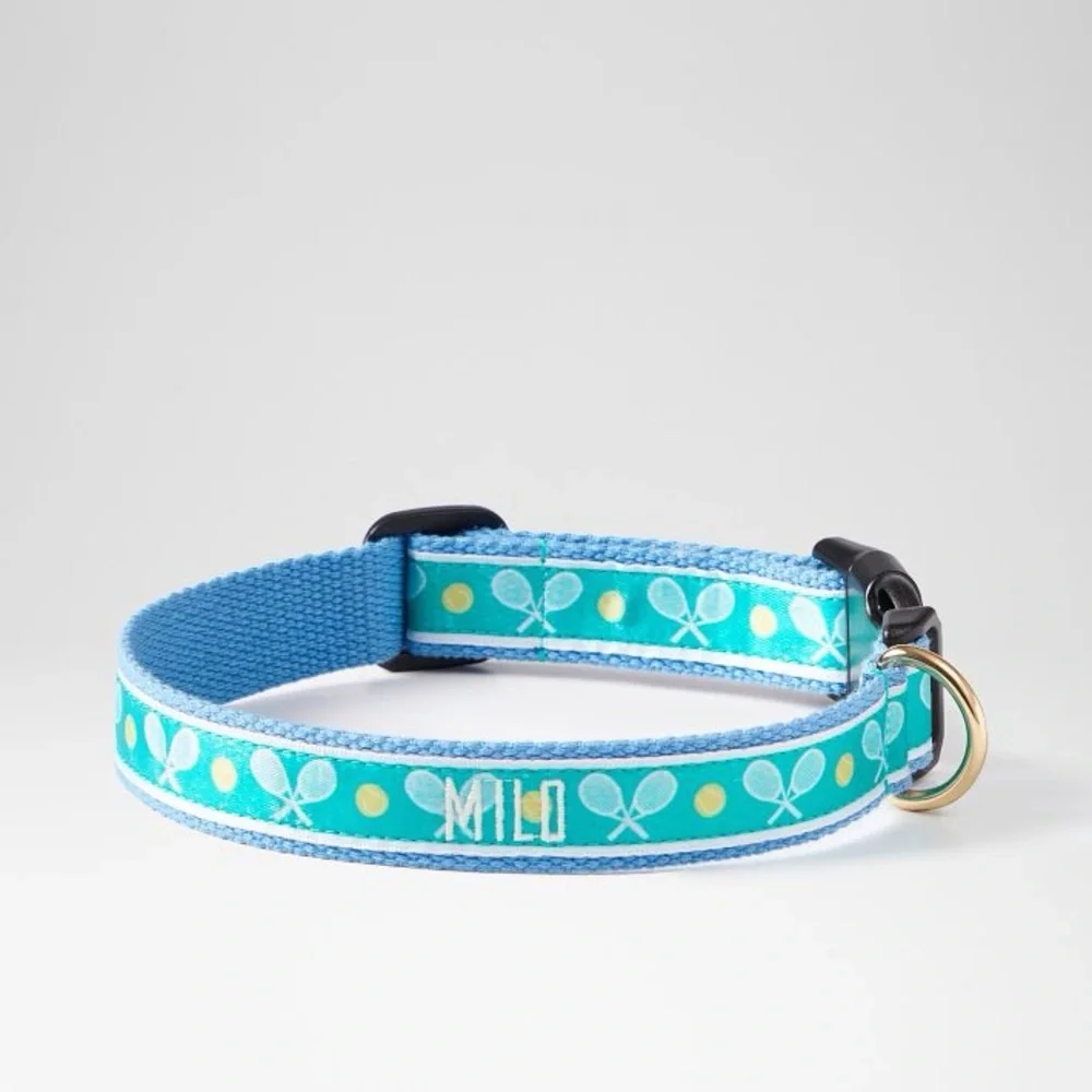 NWT Mark & Graham XL Dog Collar w/tennis theme.